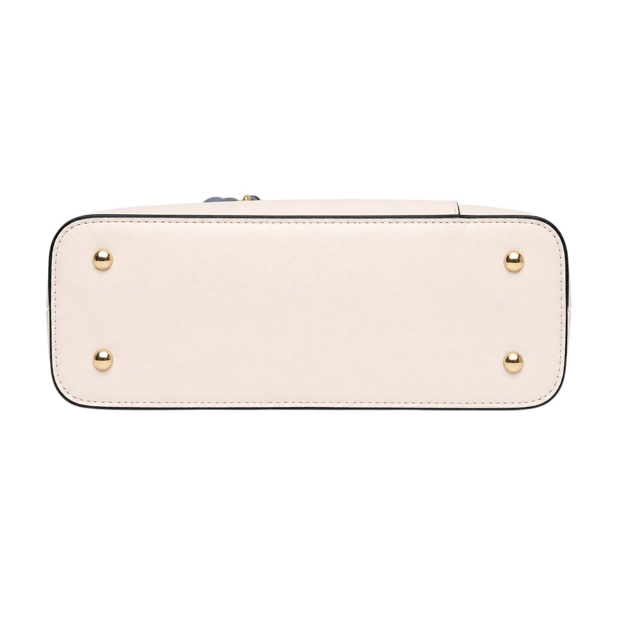 Torcz White Leather Handbag With Cherry Pendant Accent