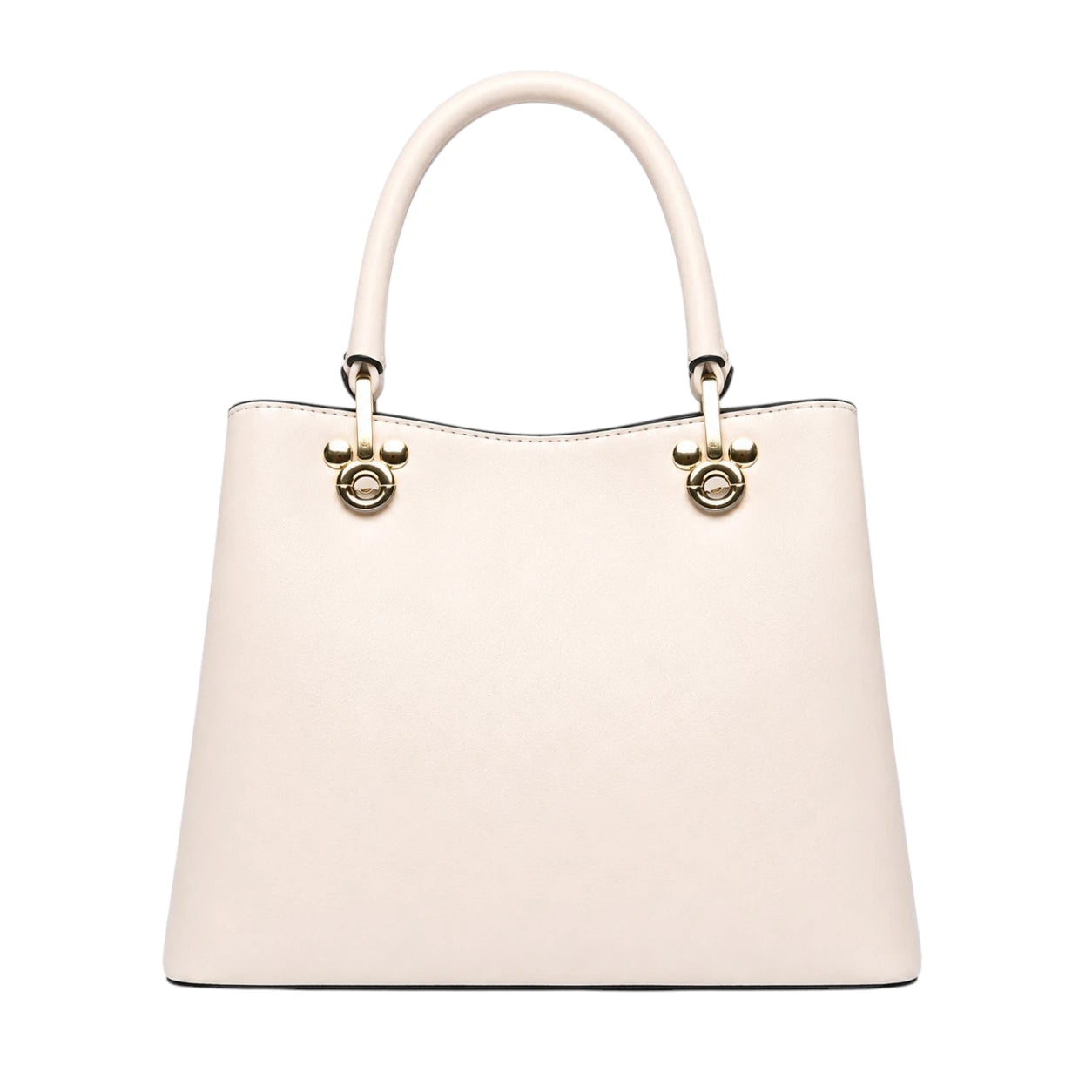 Torcz White Leather Handbag With Cherry Pendant Accent